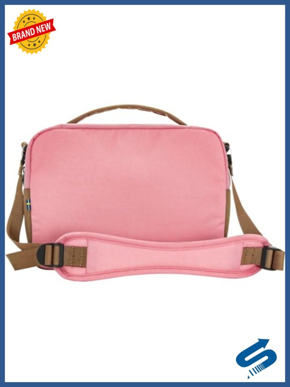 Recycled Polyamide Shoulder Bag with Zipper, Adjustable Strap, 6L